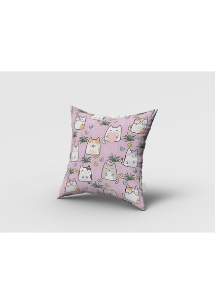 Iskandinav Stili Kediler Pembe, Beyaz, Yeşil, Ithal Kumaş, Çocuk ve Bebek Odası Fon Perde - 1 Kanat fırsatları