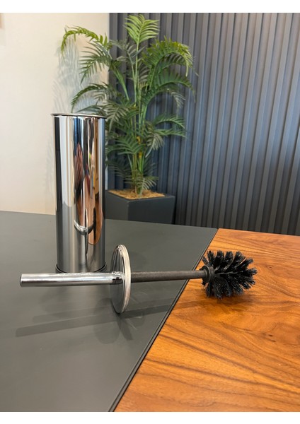 30 Litre Paslanma Krom 2'li Banyo Seti Pedallı Çöp Kovası Wc Klozet Tuvalet Fırça Seti modelleri