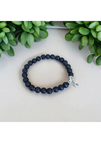 Volkan Taşı Lav Taşı Bileklik Orijinal Doğal Taş Bileklik