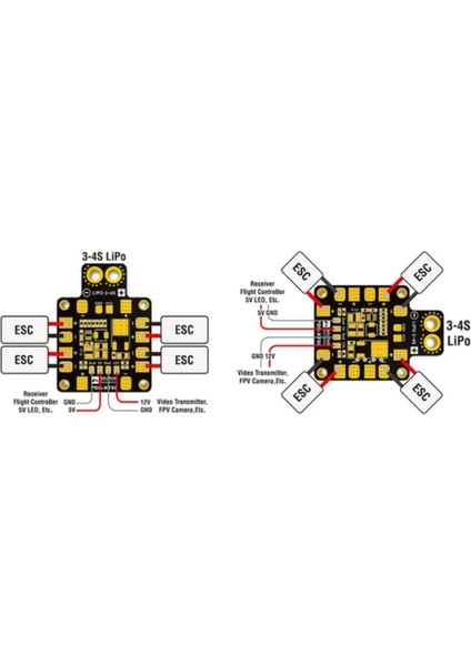 Digital Target 3-4s Güç Hub 30.5 x 30.5 mm Güç Dağıtım Panosu PDB-XT60 Için Bec ile 5V/12V