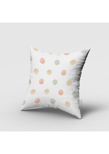 Soft, Renkli Yuvarlaklar, Beyaz, Yeşil, Ithal Kumaş, Çocuk ve Bebek Odası Fon Perde - 1 Kanat fırsatları