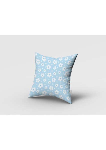 Mavi Çiçekler, Ithal Kumaş, Çocuk ve Bebek Odası Fon Perde - 1 Kanat fırsatları