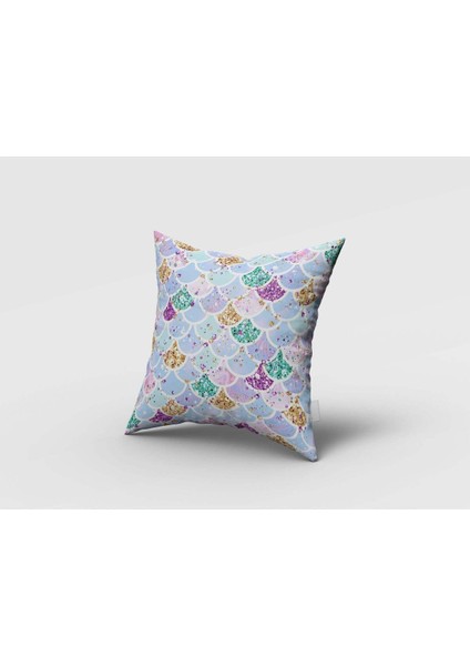 Renkli Istiridye Kabuğu, Mavi, Altın, Mor, Ithal Kumaş, Çocuk ve Bebek Odası Fon Perde - 1 Kanat fırsatları