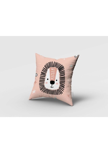 Safari Hayvanları Pembe, Siyah, Ithal Kumaş, Çocuk ve Bebek Odası Fon Perde - 1 Kanat fırsatları