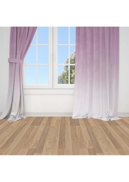 Morlu Grili, Beyaz, Mor, Ithal Kumaş, Çocuk ve Bebek Odası Fon Perde - 1 Kanat modelleri