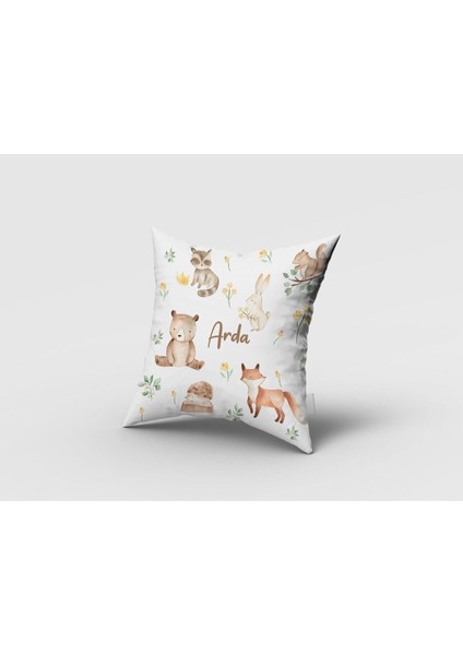 Sevimli Havanlar, Beyaz, Kahverengi, Ithal Kumaş, Çocuk ve Bebek Odası Fon Perde - 1 Kanat fırsatları