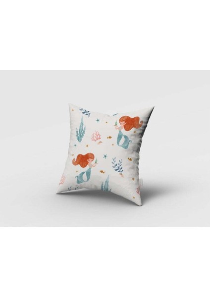 Sulu Boya Efektli, Deniz Kızı, Beyaz, Mavi, Ithal Kumaş, Çocuk ve Bebek Odası Fon Perde - 1 Kanat fırsatları