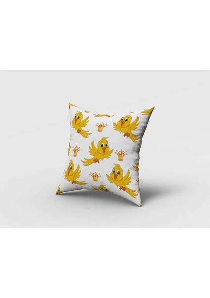 Sarı Kanarya, Lacivert, Sarı, Beyaz, Ithal Kumaş, Çocuk Odası, Bebek Odası Fon Perde - 1 Kanat fırsatları