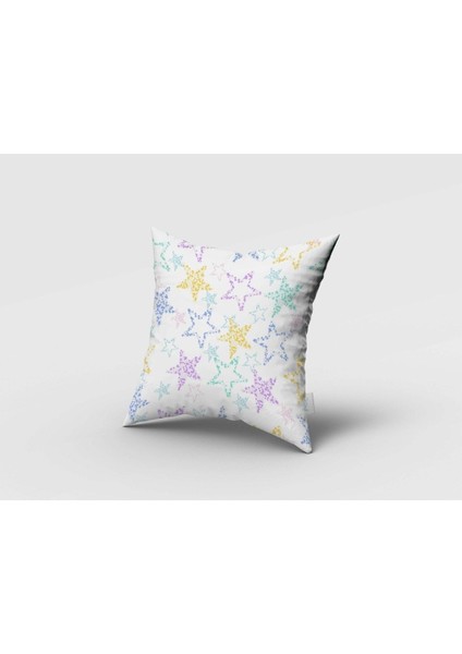 Rengarek Yıldızlar, Beyaz, Mor, Sarı, Ithal Kumaş, Çocuk ve Bebek Odası Fon Perde - 1 Kanat fırsatları