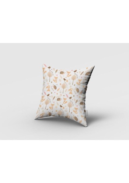 Tilki ve Kirpi, Beyaz, Ithal Kumaş Çocuk ve Bebek Odası Fon Perde 1 Kanat fırsatları