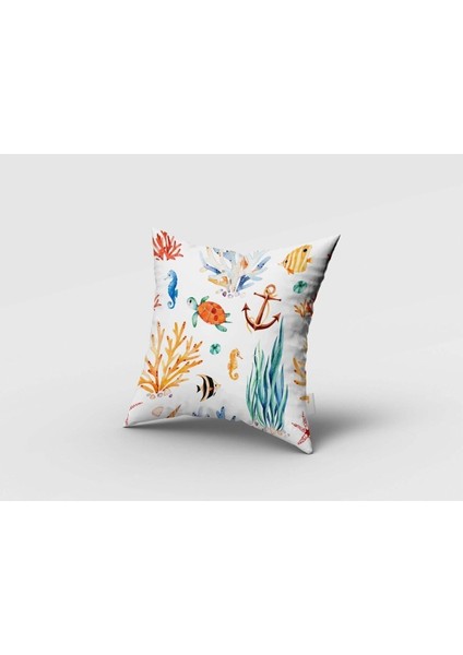 Okyanus, Deniz Altı Dünyası, Yeşil, Sarı, Ithal Kumaş, Çocuk ve Bebek Odası Fon Perde - 1 Kanat fırsatları