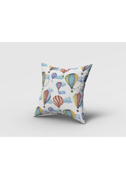 Suluboya Renkli Balonlar,mavi, Sarı, Ithal Kumaş, Çocuk ve Bebek Odası Fon Perde - 1 Kanat fırsatları