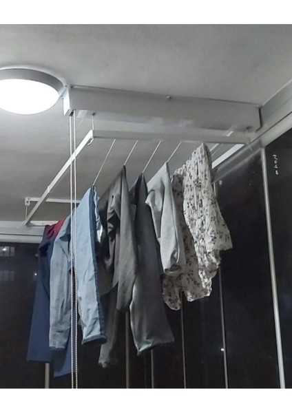 Alüminyum Tavana Montajlı Çamaşır Kurutmalığı 70 * 250 Cm Beyaz modelleri