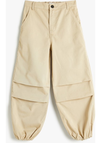 Paraşüt Pantolon Cepli Paçaları Elastik Pamuklu