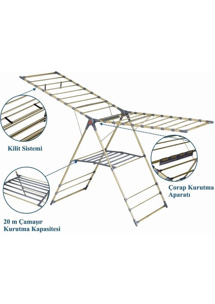 Altın Harbinger Mm041 Apex Gold Çamaşır Kurutma Askısı Metal