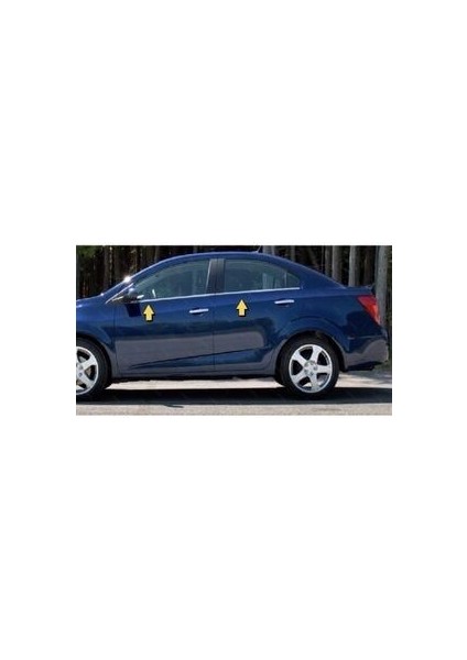 Chevrolet Aveo Sedan Krom Cam Çıtası 4 Parça 2011 Üzeri P.Çelik