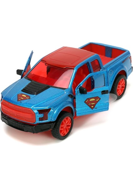 Dc Comics 1/32 Araba Modeli - Ford F 150 Raptor 2017 (Superman Figürü Dahil)