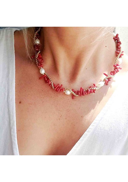 Mercan Doğaltaş ve Gerçek Incili Kolye fiyatları