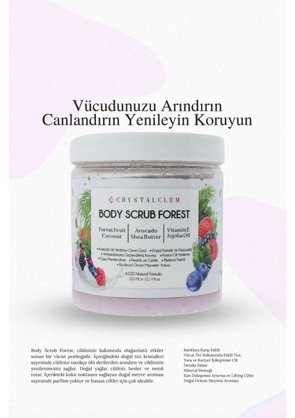 Vücut Peelingi Body Scrup Forest Batıkları Önler Arındırır fiyatları