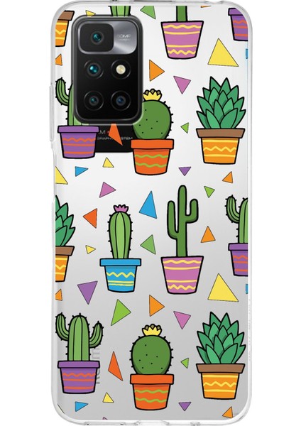 Xiaomi Redmi 10 2022 ile Uyumlu 1mm Slim Fit Water Color 4 Baskılı Şeffaf Kılıf