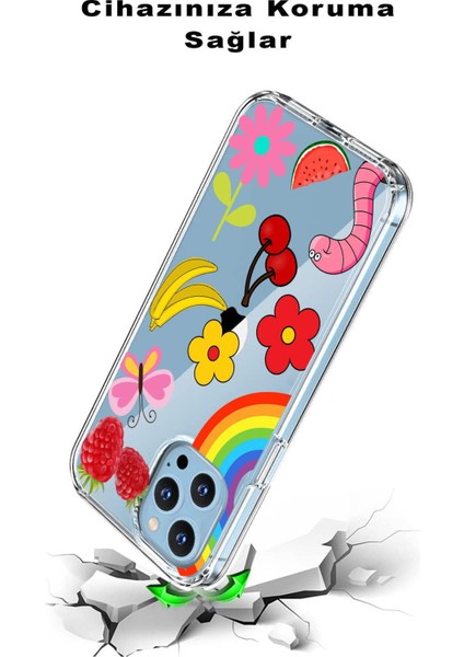 Omix X300 ile Uyumlu 1mm Slim Fit Water Color 5 Baskılı Şeffaf Kılıf