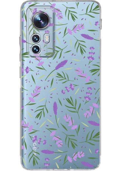 Xiaomi Mi 12 Lite ile Uyumlu 1mm Slim Fit Water Color 3 Baskılı Şeffaf Kılıf