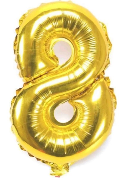 8 Rakam Gold Balon 16 Inç 36 cm