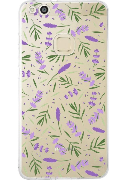 Huawei P10 Lite ile Uyumlu 1mm Slim Fit Water Color 3 Baskılı Şeffaf Kılıf