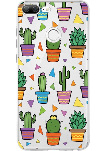 Huawei Honor 9 Lite ile Uyumlu 1mm Slim Fit Water Color 4 Baskılı Şeffaf Kılıf