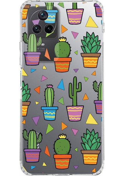 Xiaomi Poco F4 ile Uyumlu 1mm Slim Fit Water Color 4 Baskılı Şeffaf Kılıf