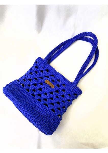 Handmade Dokuma Kumaş Kroşe Tote Çanta