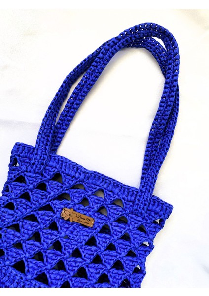 Handmade Dokuma Kumaş Kroşe Tote Çanta
