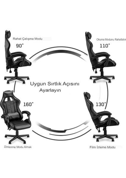 Kırmızı Desen Profesyonel Oyuncu Koltuğu Gaming Kol Ayarlı Yönetici Ofis Koltuğu Sandalyesi fırsatları