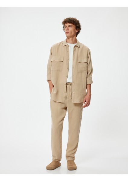 Uzun Kollu Gömlek Müslin Kapaklı Cep Detaylı Pamuklu fiyatları