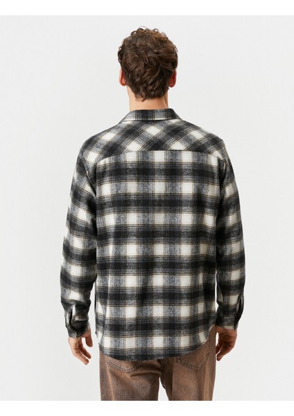 Oduncu Gömleği Cep Detaylı Klasik Yaka Düğmeli Uzun Kollu fırsatları