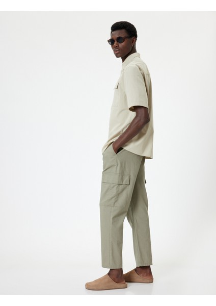 Kısa Kollu Gömlek Cep Detaylı Düğmeli Klasik Yaka fiyatları