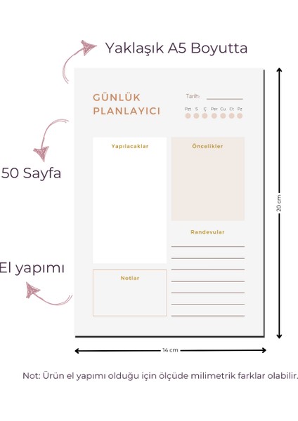 Masaüstü Planlayıcı Günlük Planlayıcı Eva