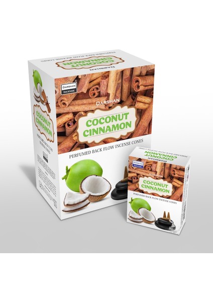 Darshan Coconut Cinnamon Geri Akış Tütsü 1 Box (12 Adet)