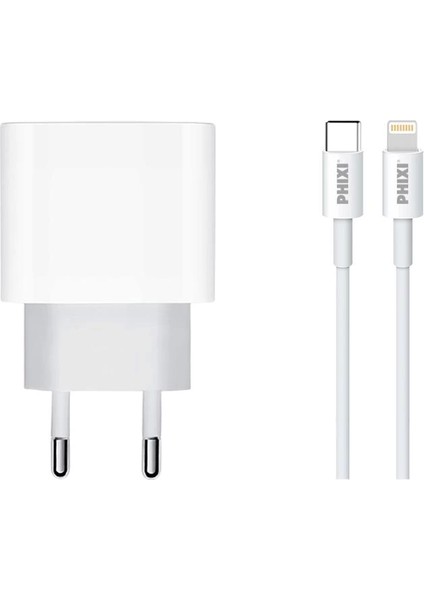 Force QCH281L Pd Destekli 15W Type-C To Lightning USB Kablolu Şarj Cihazı