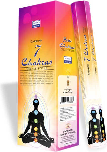 Darshan 7 Chakras Tütsü 1 Box (6 Paket)