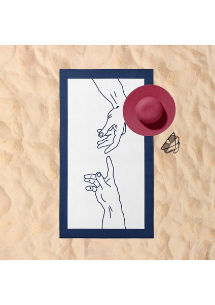 Hands / The Creation Of Adam Plaj Havlusu - Pamuk