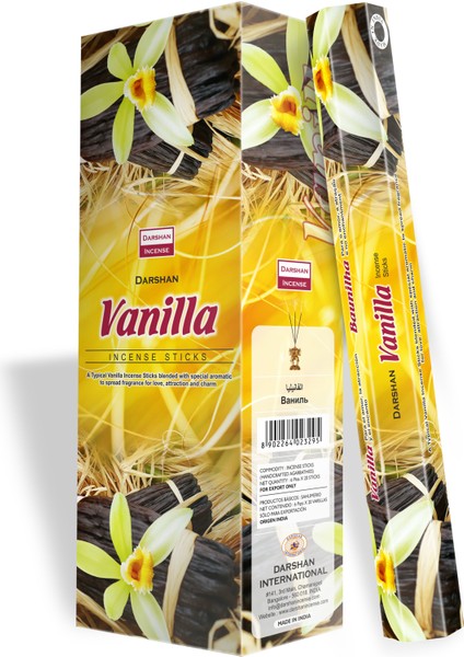 Darshan Vanilla Tütsü 1 Box (6 Paket)