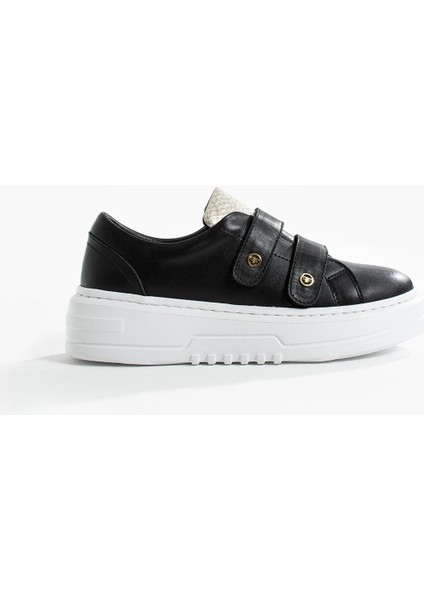 Kadın Hakiki Deri Sneaker Siyah