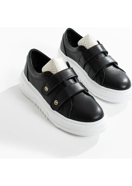 Kadın Hakiki Deri Sneaker Siyah