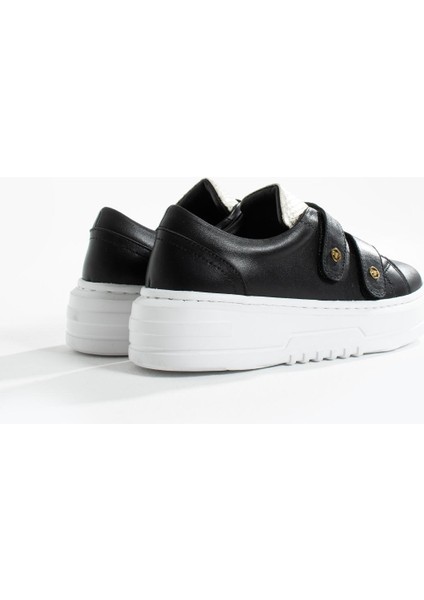 Kadın Hakiki Deri Sneaker Siyah