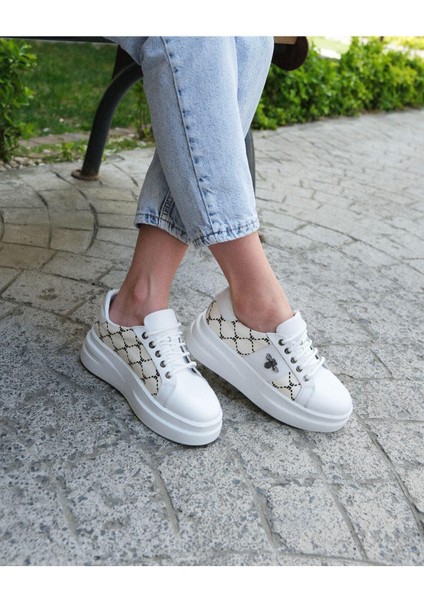 Kadın Hakiki Deri Aksesuar Detaylı Sneaker