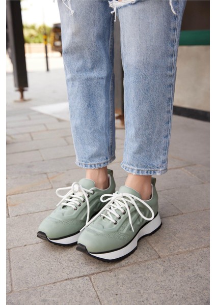 Kadın Beyaz Hakiki Deri Sneaker Spor Ayakkabı fırsatları