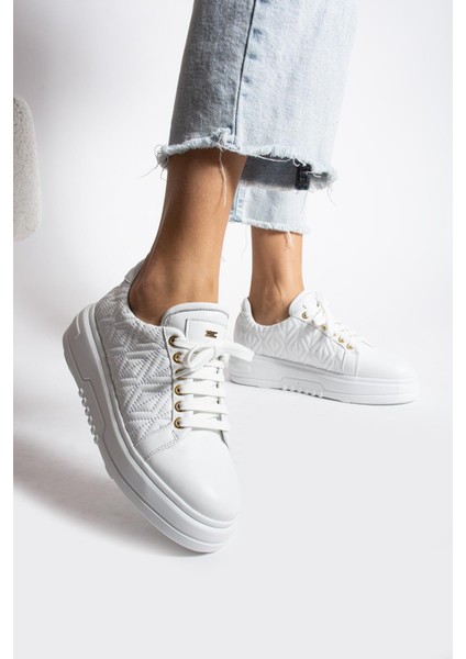 Kadın Deri Sneaker Beyaz