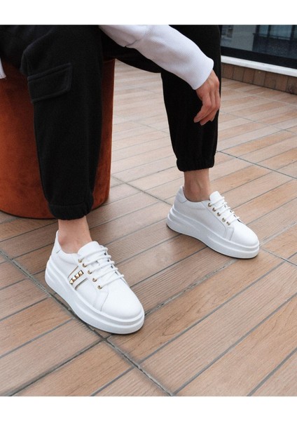 Kadın Deri Sneaker Beyaz