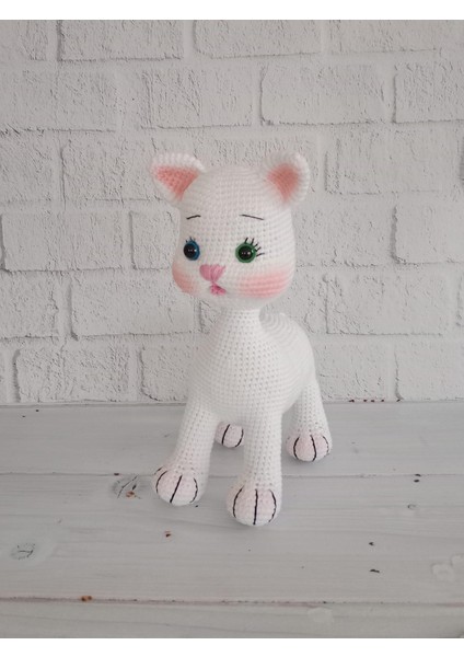 Tatlı Pisicik Amigurumi Organik Oyuncak